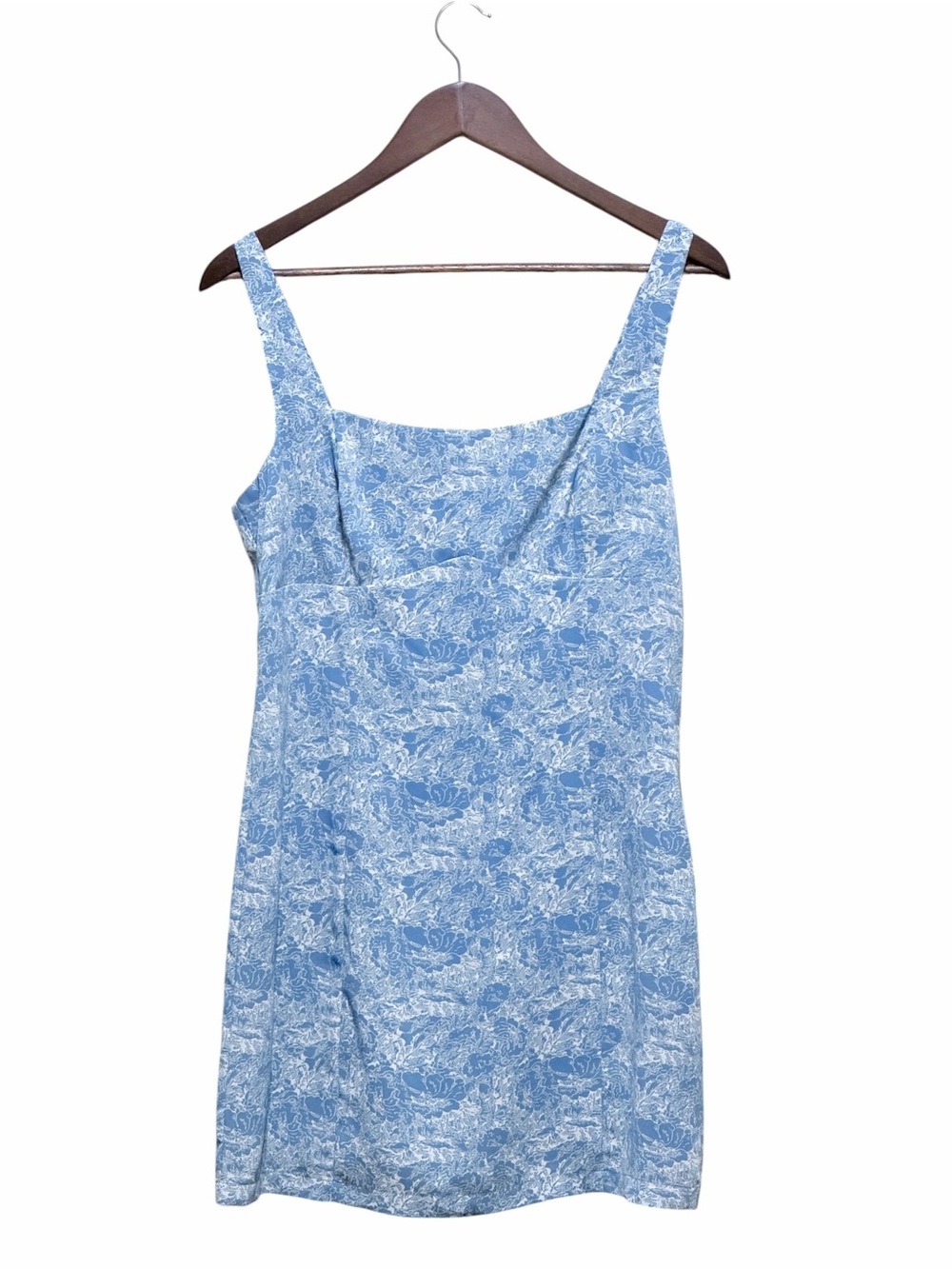 Lulus Exuberant Chicness Blue Floral Sleeveless Mini Dress Size M NWT - Picture 4 of 10